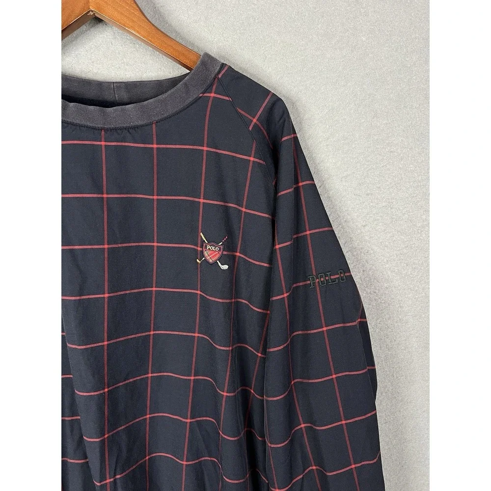 Polo Ralph Lauren Club‎ Logo Crewneck Navy Windowpane Large